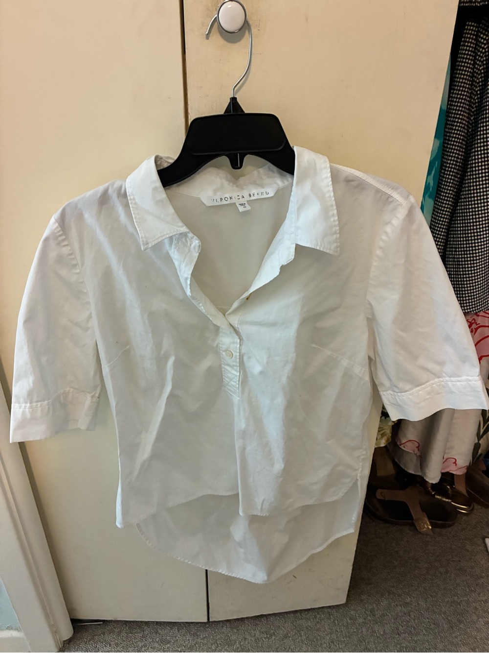 Veronica Beard white collared top